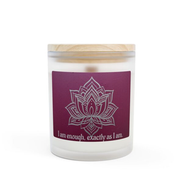 Scented Serenity Candle - Inspirational Frosted Glass Candle, Aromatherapy Gift, Meditation Decor, Self-Care Item, Mindfulness Present