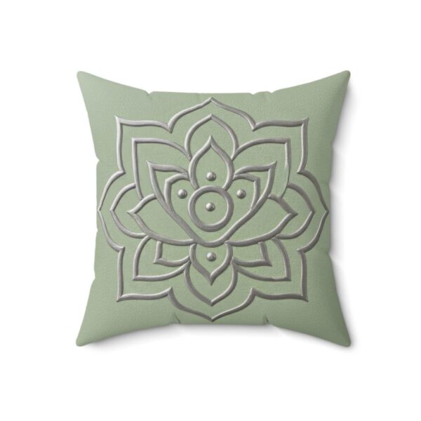 Bohemian Lotus Faux Suede Pillow for Home Sanctuary Meditation Cushion Decor Gifts for Her Relaxation