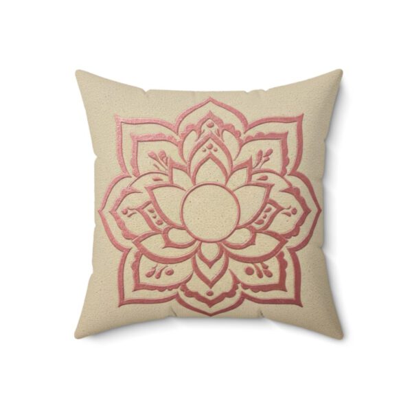 Faux Suede Pillow Tranquil  Home Sanctuary Meditation Cushion Relaxing  Meditation Pillow Gift for her Female Archetype