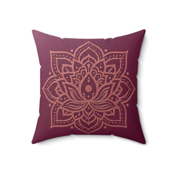 Bohemian Mandala Faux Suede Pillow, Meditation Cushion, Gift for Yogis, gift for Female Archetype